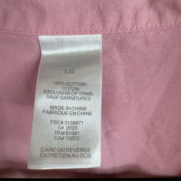 Disney Mickey Mouse Embroidered Pink Button-Up Shirt‎ Unisex Size M - Picture 9 of 13